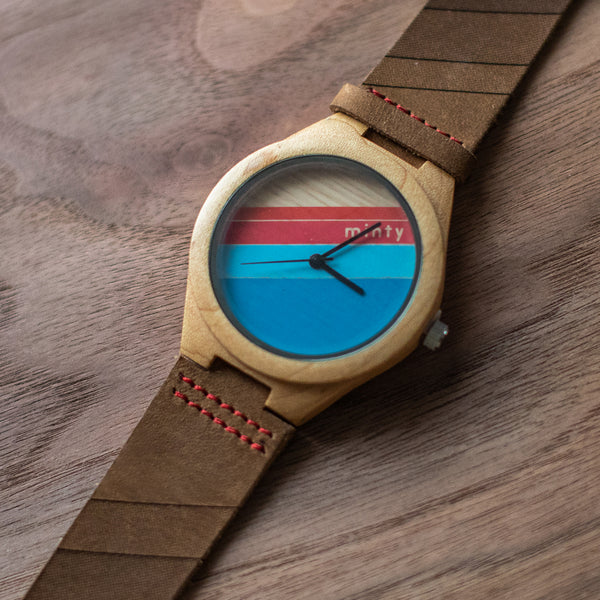 Wood + Leather Designer Watches: California Sunset