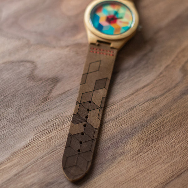 Wood + Leather Designer Watches: Cubed