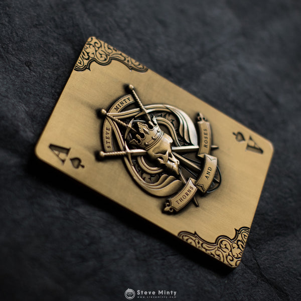 Thorns Antique Gold Metal Card