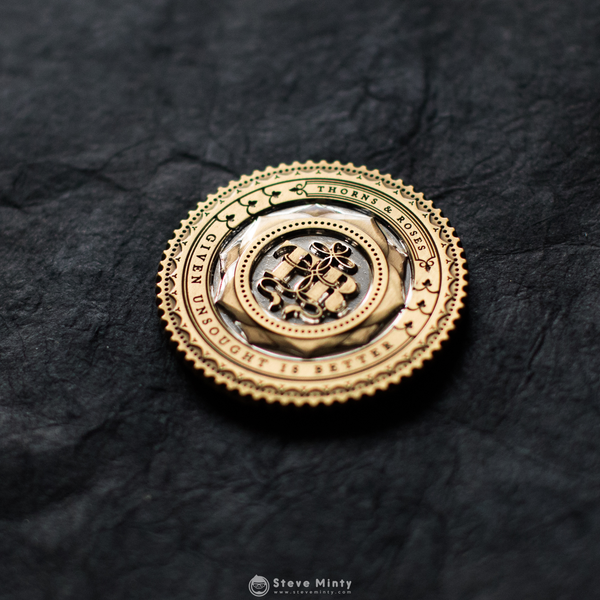 Roses Engraved Coin