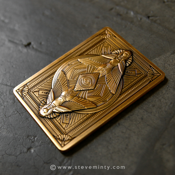 Anubis Antique Gold Metal Card